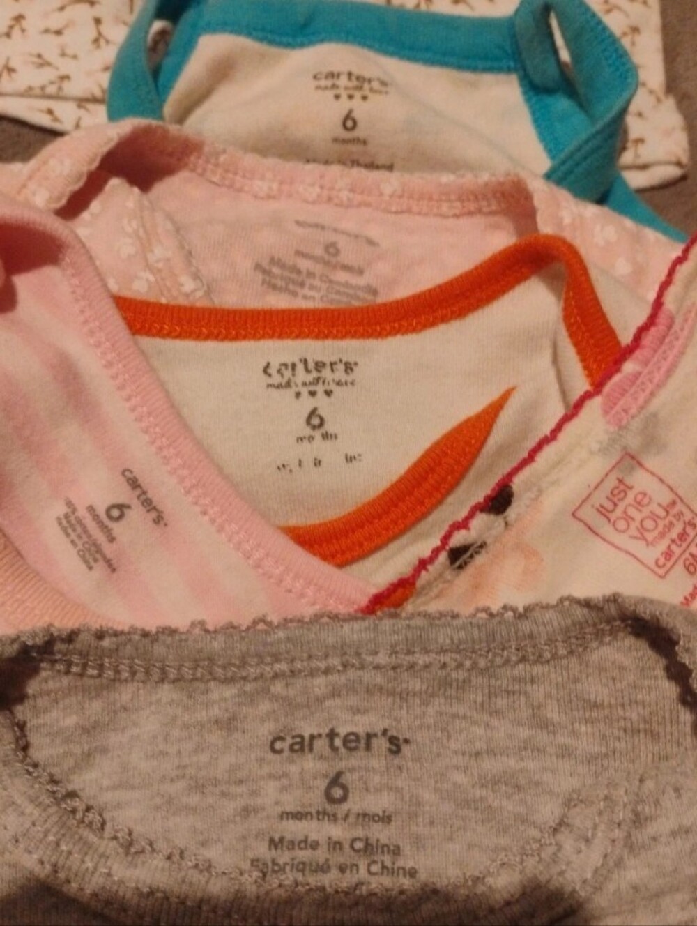Huge Carter's Baby Girl Clothes Bundle 11pc Lot - 6M - Picture 4 of 5
